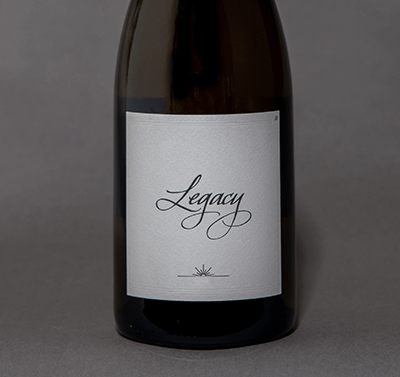 2016 Legacy Chardonnay label shot